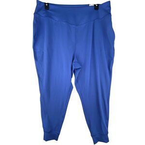 Tek Gear Womens Size 2X Plus Jogger High Rise Pants Ultrastretch Blue